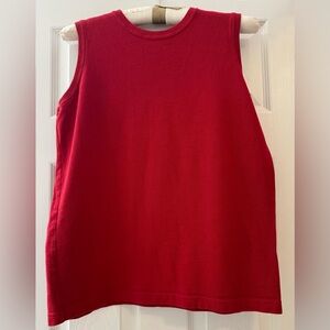 Vintage Eddie Bauer Red Pique Cotton Sleeveless/Shell Top in Red SZ Medium